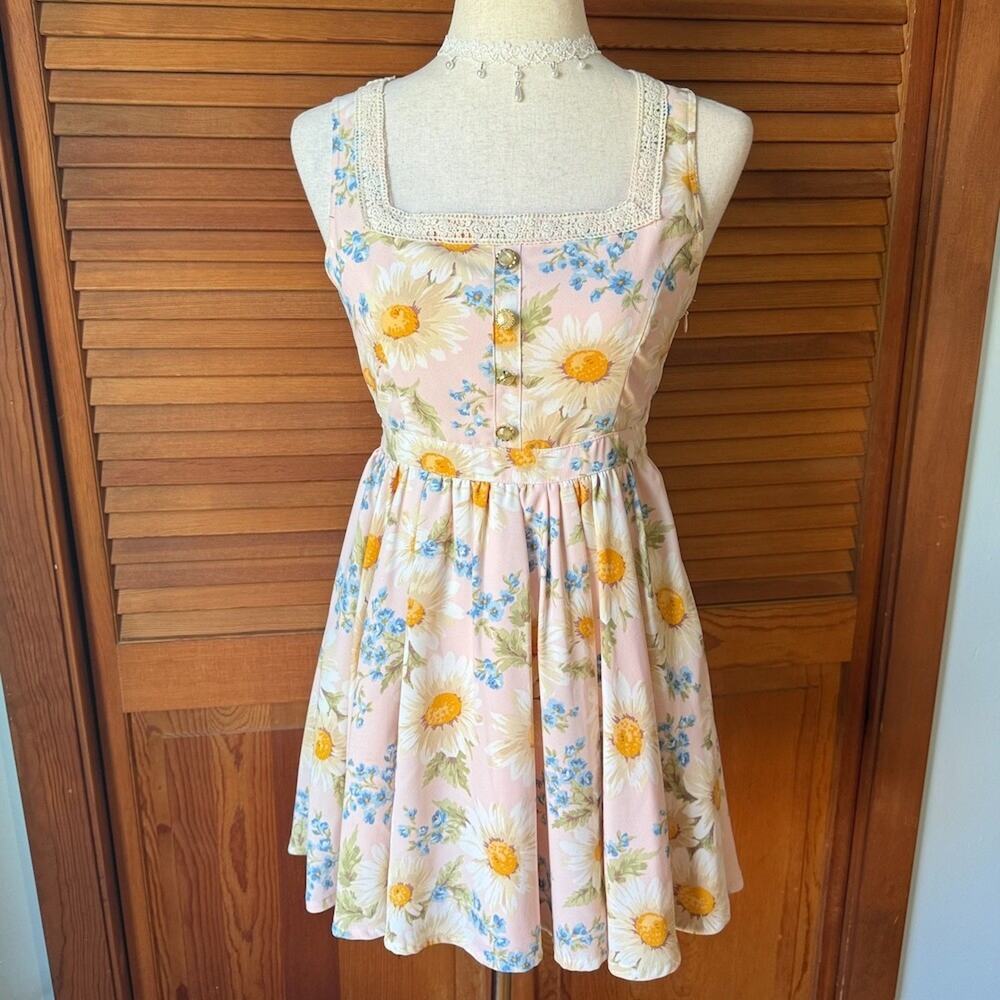 Liz Lisa J-fashion Jirai Kei Gyaru Harajuku Pink Daisies Summer Dress XS-S